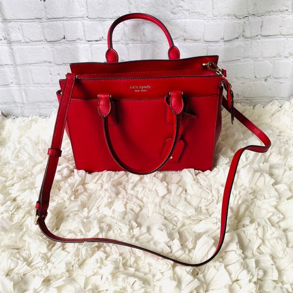 Kate Spade Cameron Satchel/Shoulder Bag Rosso Red - Picture 2 of 8